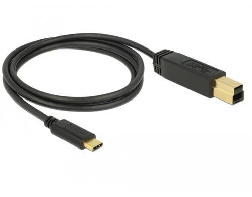 Delock USB3.1 Kabel C-Stecker - B-Stecker 1m, 10Gbps, Gen2, schwarz