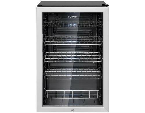 Bomann Glastürkühlschrank KSG 7283 A++, 45 Fl, 39dB, silber