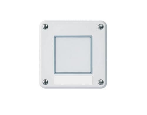 Hager Robusto Sonnerietaster, NUP weiss, Komplettset mit Rahmen