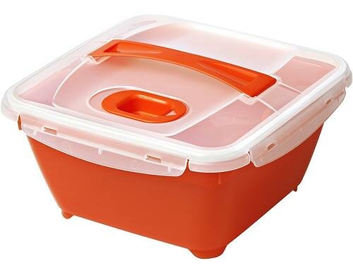 Rotho Foodbutler Micro Complete 1.7 Liter papaya rot/weiss 193x193x109