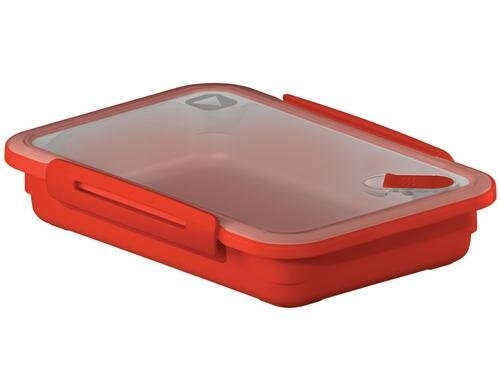 Rotho Mikrowellendose Memory Papaya 0.9 Liter, rot, 230x160x47 mm