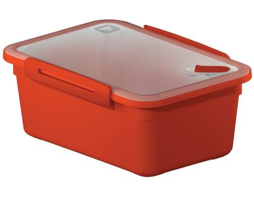 Rotho Mikrowellendose Memory Papaya 2 Liter, rot, 230x160x95 mm