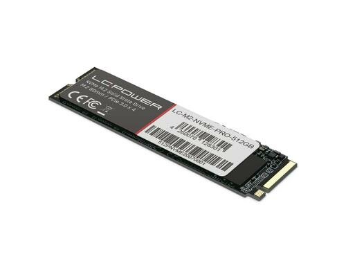 SSD LC-Power Flash Phenom Pro, M.2, 512GB NVMe, 3D Nand TLC, 3200/2000 MB/s, Ret.
