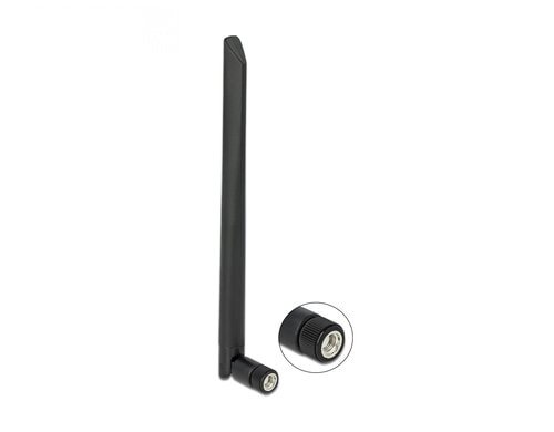 Delock WLAN Antenne, 5dbi, Kippgelenk, 20cm RP-SMA, 2.4&5Ghz, gummiert, schwarz