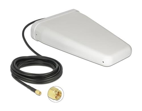 LTE/3G/GSM Antenne, 1x SMA-Stecker 7-dBi Gewinn, Outdoor, 90°Sektor, 5m Kabel
