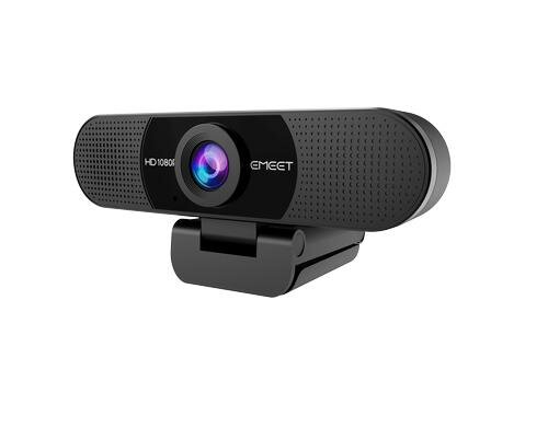 eMeet C960 USB Webcam Full HD 2 Mikrofone, 1080P, 30fps, 90° Weitwinkel