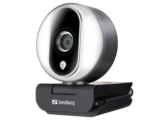 SANDBERG USB WEBCAM STREAMER PRO 1080p,  Mikrofon, Autofokus, LED Lichtring