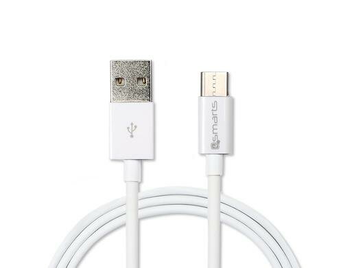 4Smarts USB2.0-Kabel, A-C, 1m Quickcharge support 2A, weiss