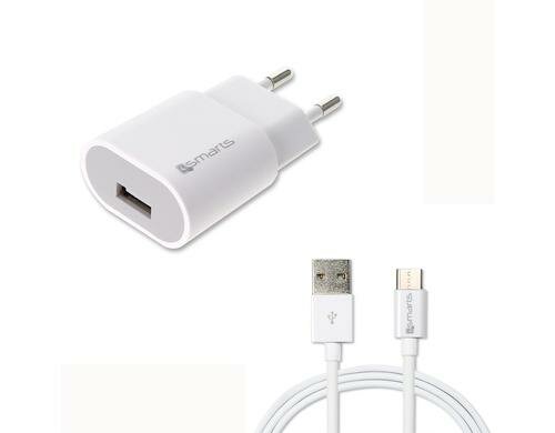 4Smarts 5Volt 1A USB Netzteil inkl USB-A-C Kabel , weiss