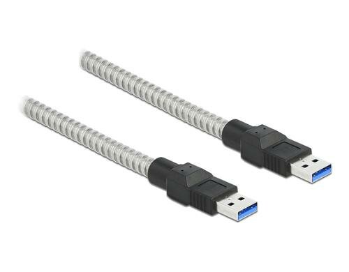 Delock USB3.2 Kabel, 1m, A-A, Metalmantel USB3.2 Gen1, 5Gbps