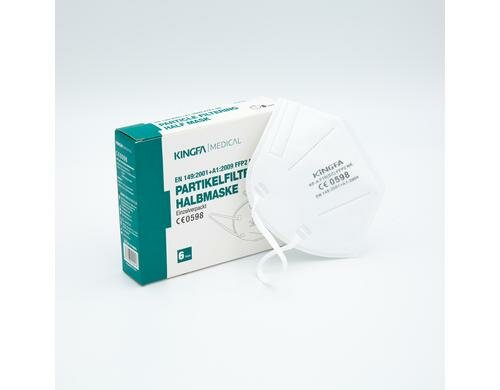 Kingfa Atemschutzmaske FFP2, 6 Stück, Schutzklasse FFP2